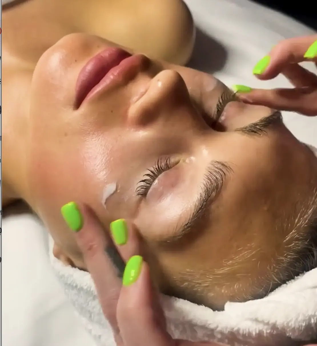 Eye area facial treatment